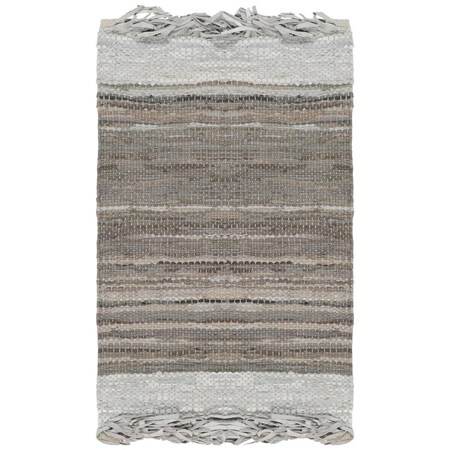 Safavieh Vintage Leather Hand Woven Accent Rug Light Grey/ Taupe - 2 x 3 ft. VTL310D-2
